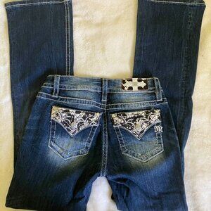 Miss Me Cowprint Dark Wash Jeans